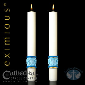 Complementing Candles Most Holy Rosary Complementing Candles- Pair