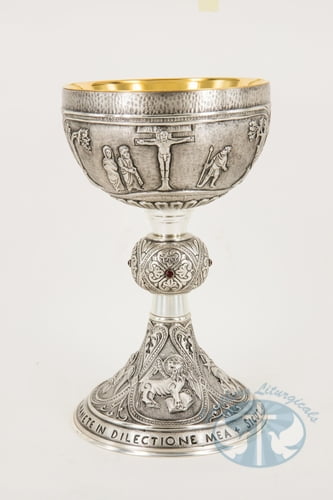 ELC: 622 Chalice Last Supper Crucifixion and Evangelist