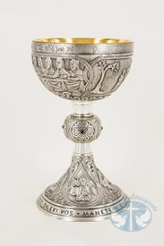 ELC: 622 Chalice Last Supper Crucifixion and Evangelist