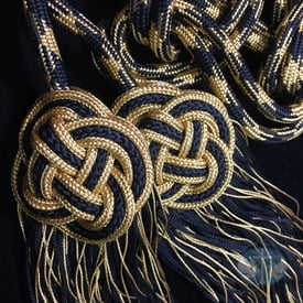 Cinctures Cincture- Braided Knot Gold and Black Cincture