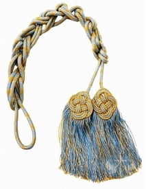 Cincture- Braided Knot Marian Blue and Gold Cincture