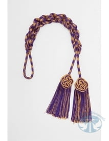 Cincture- Braided Knot Purple and Gold Cincture