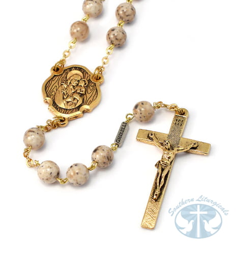 St. Joseph Rosary in Gold