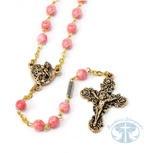 Saint Valentine Heart of Love Rosary, Pink