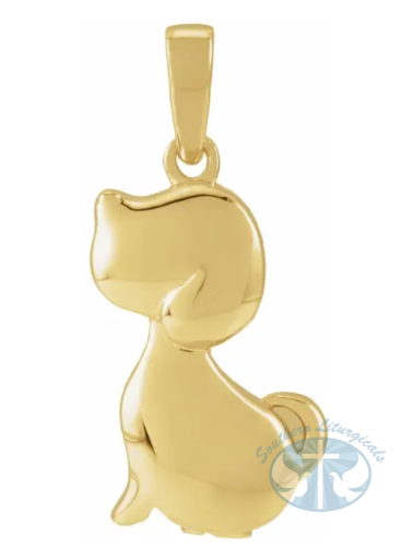 Sterling Silver -14K Gold Plated Dog Ash Holder Pendant