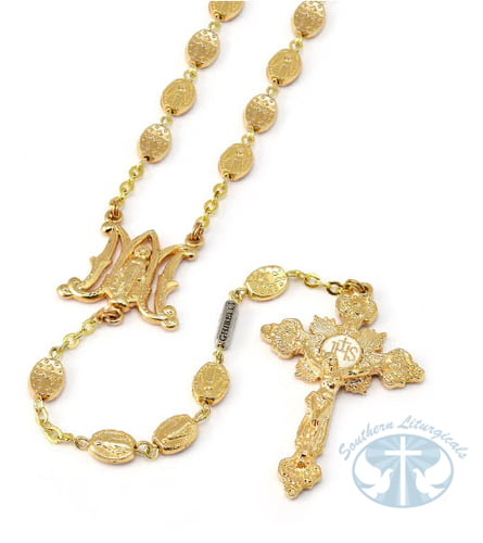 Miraculous Medal Gold Plated Rosary