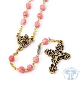 Saint Valentine Heart of Love Rosary, Pink