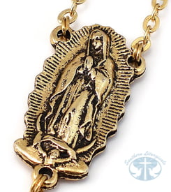 Our Lady of Guadalupe Rosary, Blue &amp; Gold