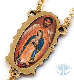 Our Lady of Guadalupe Rosary, Blue &amp; Gold