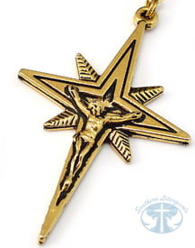 Holy Christmas Nativity Star Gold Rosary