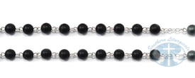 Rosaries for Men with Hematite, Black Agate &amp; Silver