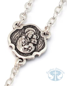 St. Joseph Black and Silver Rosary