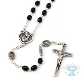 St. Joseph Black and Silver Rosary