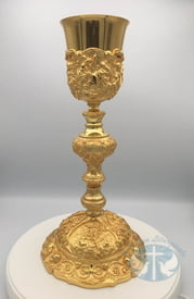 Chalices & Ciboria Tall Baroque Chalice and Paten- Item BTY170