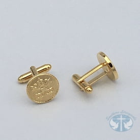 Clergy Items Vatican Seal Cuff Links - 24K Gold Plated