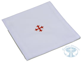 Clergy Items Cotton Red Cross Altar Linens- Pack of 3