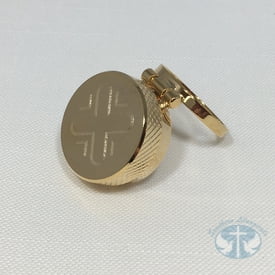 Gifts for Ordinations, Priests, and Churches Single Oil Stock w/Ring- 24K Gold Plated