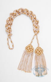 Cincture - Braided Knot White and Gold