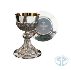 Metalware "The Byzantine" Chalice and Dish Paten by Molina- Item 2320