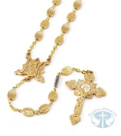 Miraculous Medal Gold Plated Rosary