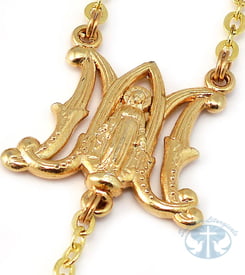 Miraculous Medal Gold Plated Rosary