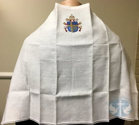 Embroidered Italian Linen Amice -Pope Pius XII