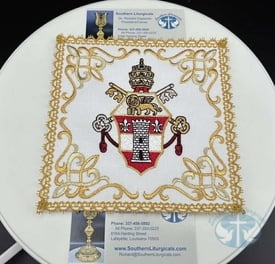 Embroidered Chalice Pall -Pope John XXIII