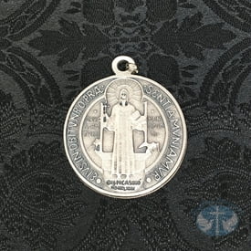Saint Benedict St Benedict Medal -Silver Toned 2 inch