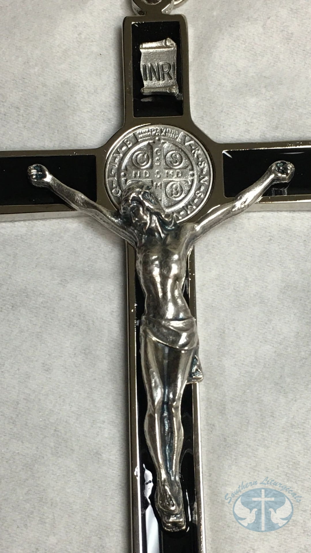 St. Benedict Wall Cross 4.5 Inch Black and Silver