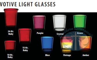 Votive Light Glasses - 24 Hour (Flared Top)