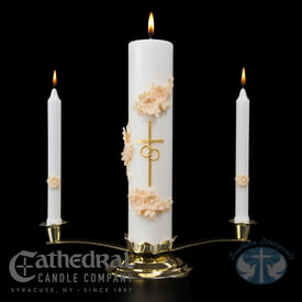 Holy Matrimony Candle Set - Gold and Cream