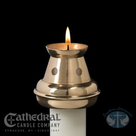 Brass Candle Followers - Bove Style