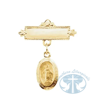 Miraculous Medal Baptismal Pin Style 1