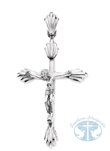 Cross Pendant 14K White Gold 40x 25.7 mm