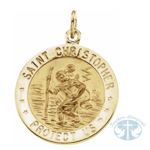 St. Christopher Medal 14K Yellow Gold