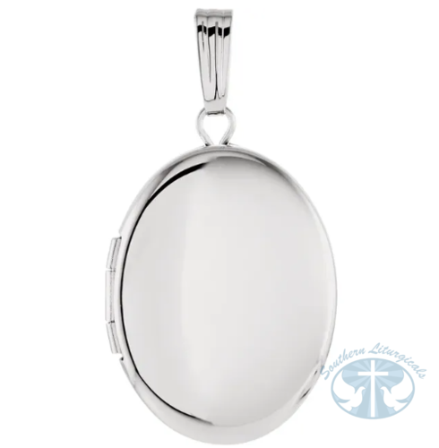 Sterling Silver Engravable Oval Locket