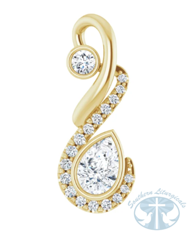 14K Yellow 1/2 CTW Diamond Pendant