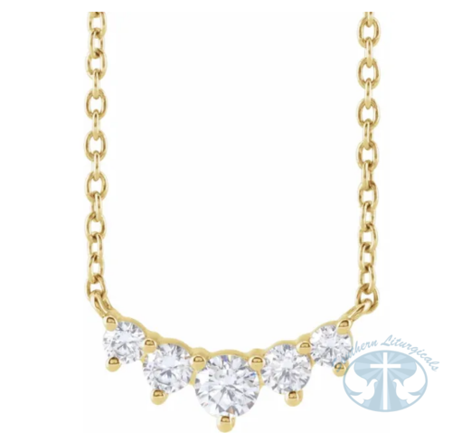  Lab-Grown Diamond Graduated 18" Necklace