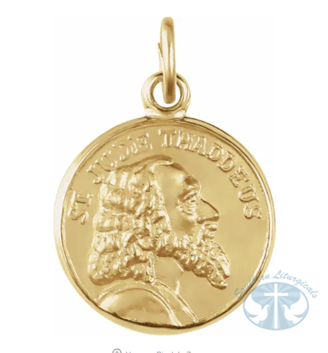 St. Jude Thaddeus Medal 14K Yellow Gold