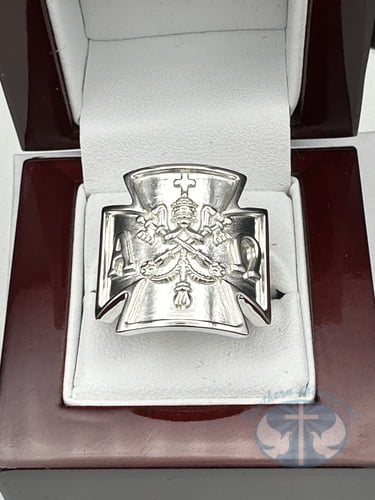 Saint Pope John Paul II inspired Men's Religious Ring