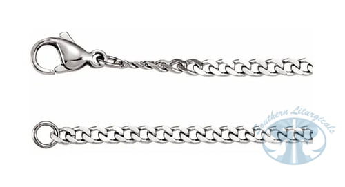 Stainless Steel 3.2 mm Diamond-Cut Curb Chain