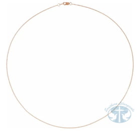 14K Rose Gold 1 mm Diamond-Cut Curb Chain