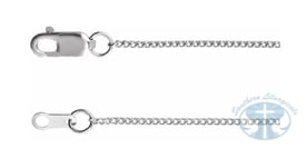 Chains 14K White Gold 1 mm Diamond-Cut Curb Chain