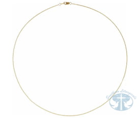 14K Yellow Gold 1 mm Diamond-Cut Curb Chain