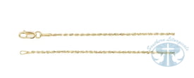 14K Yellow Gold 1.3mm Diamond-Cut Rope Chain