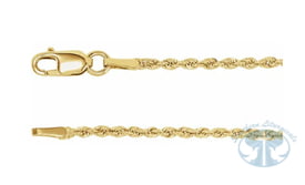 Chains 14K Yellow Gold 1.5mm Diamond-Cut Rope Chain