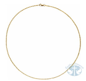 14K Yellow Gold 1.5mm Diamond-Cut Rope Chain