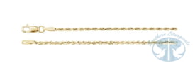 14K Yellow Gold 1.8mm Diamond-Cut Rope Chain