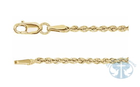 Chains 14K Yellow Gold 1.85mm Diamond-Cut Rope Chain