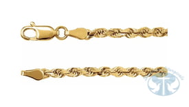 Chains 14K Yellow Gold 2.8mm Diamond-Cut Rope Chain